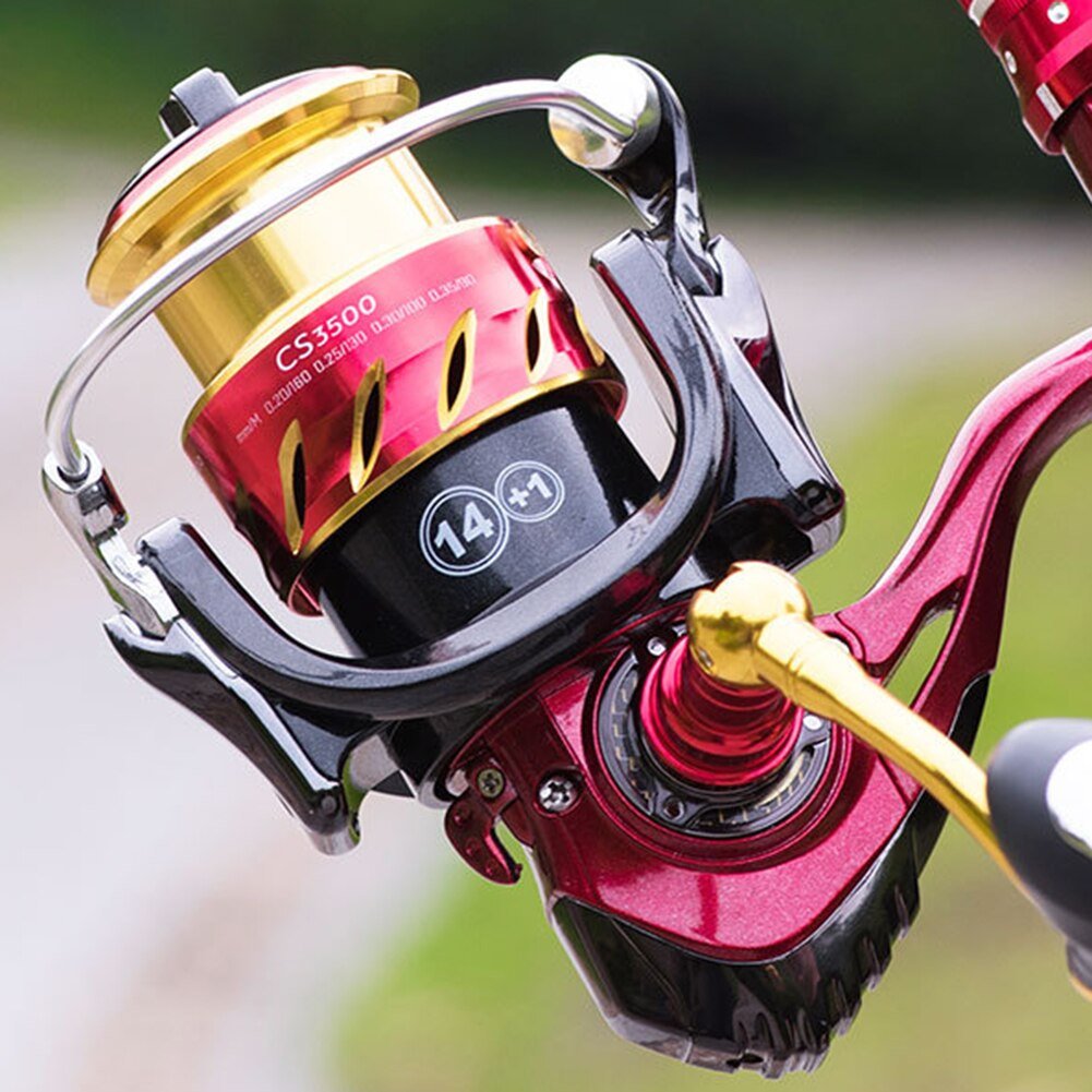 CS Spinning Fishing Wheel Reel Fishing Decors Gear Metal Spool Saltwater for Outdoor Fishing Portable Accessories